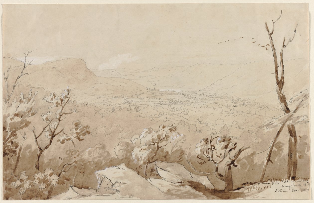 En utsikt från Bald Mountain, Orange County, N.Y. av Jasper F. Cropsey