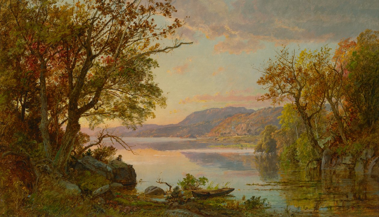 En glimt av Greenwood Lake av Jasper Francis Cropsey