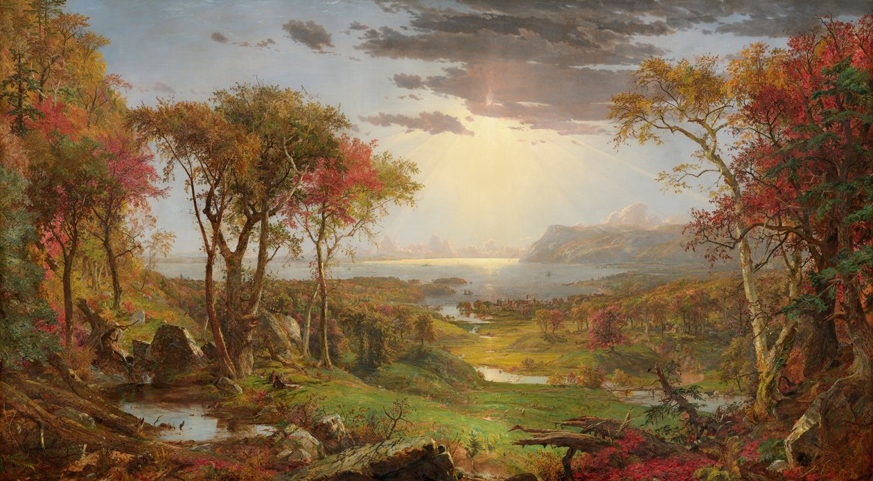 Hösten – Vid Hudsonfloden av Jasper Francis Cropsey