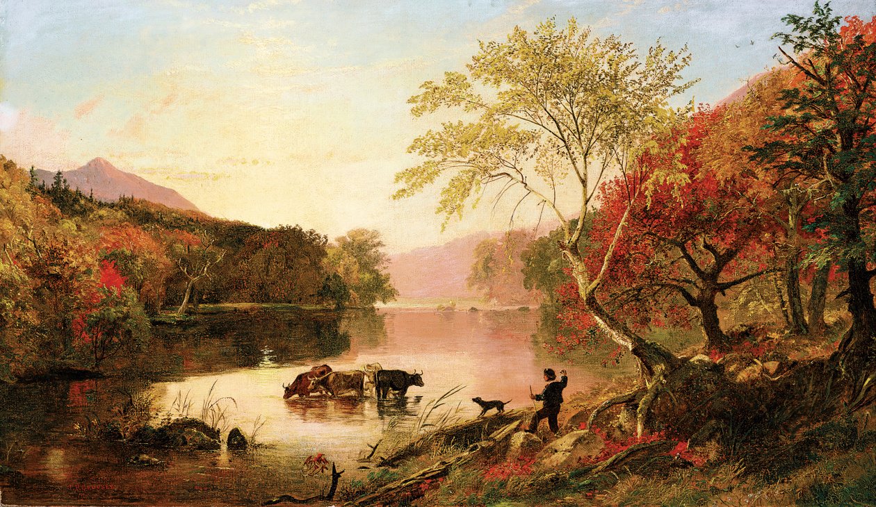 Höst vid Hudsonfloden, ca 1861 (olja på duk) av Jasper Francis Cropsey