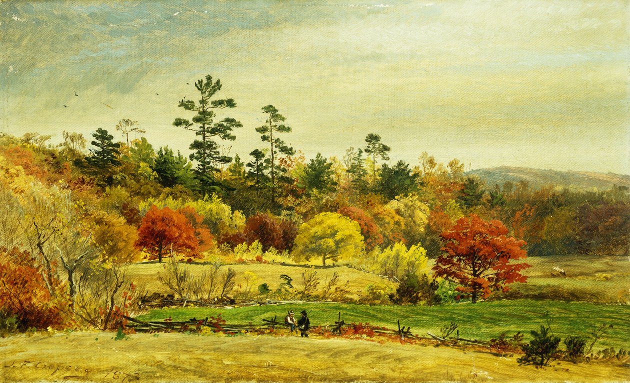 Samtal vid staketet, 1873 av Jasper Francis Cropsey