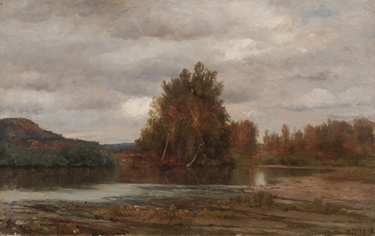 Grå dagen på Esopus, 1882. av Jasper Francis Cropsey