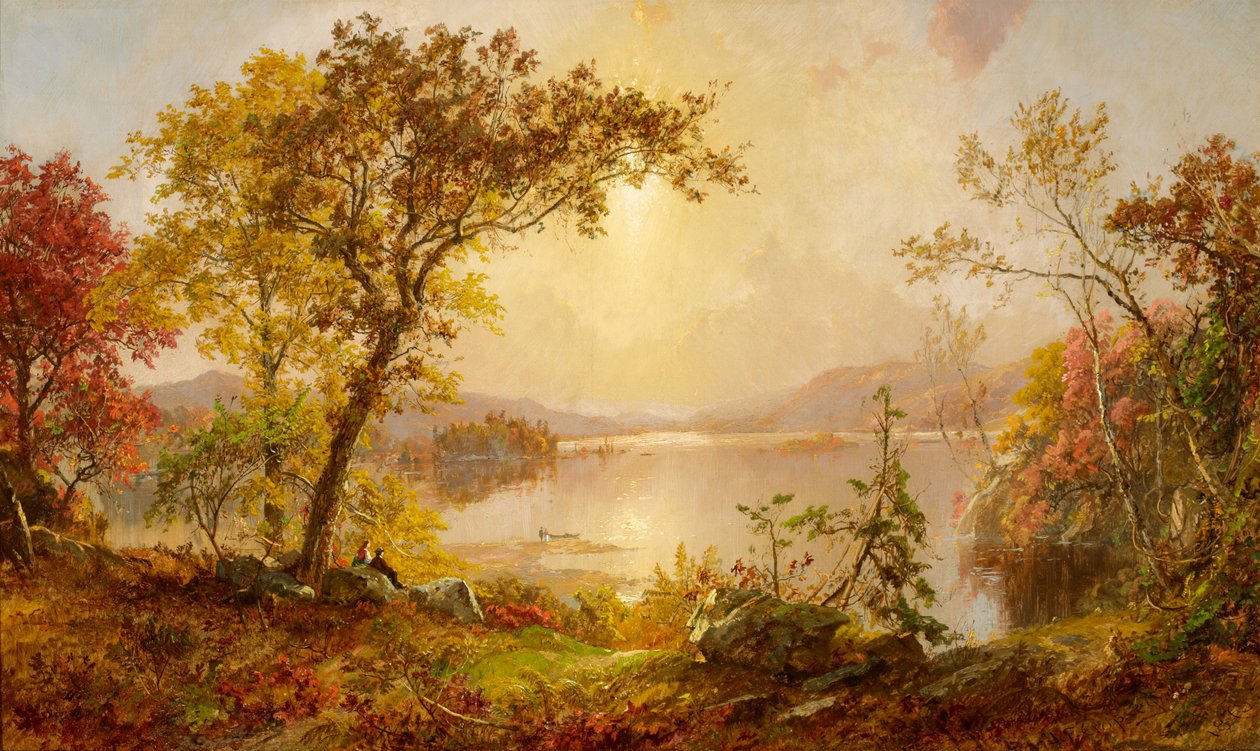 Greenwood Lake, höst vid Hudson av Jasper Francis Cropsey