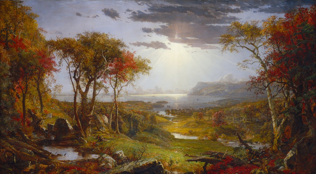 På Hudsonfloden, 1860 av Jasper Francis Cropsey