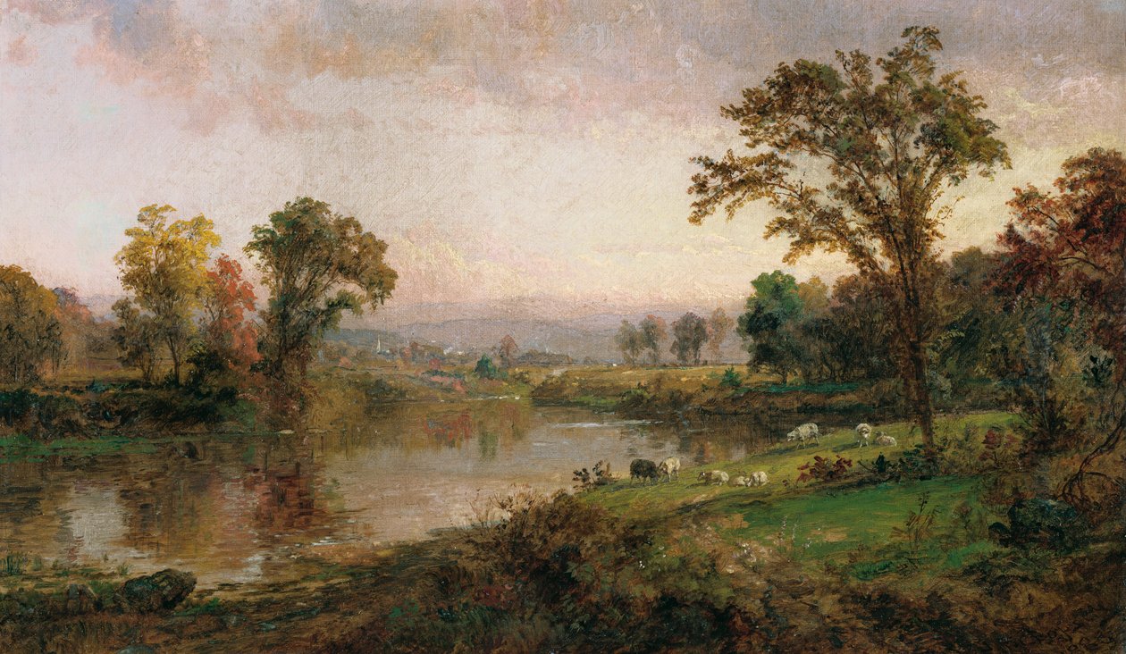 Flodlandskap - tidig höst, 1888 av Jasper Francis Cropsey