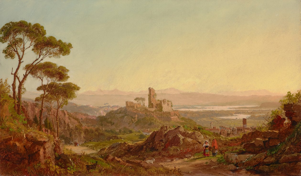 Ruinerna vid Narni, Italien 1875 (olja på duk) av Jasper Francis Cropsey