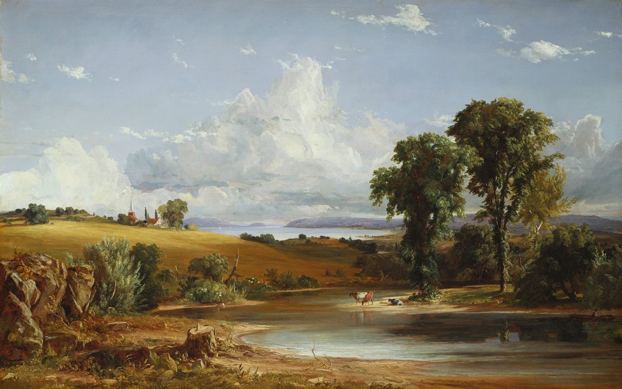 Sommareftermiddag på Hudson, 1852 av Jasper Francis Cropsey