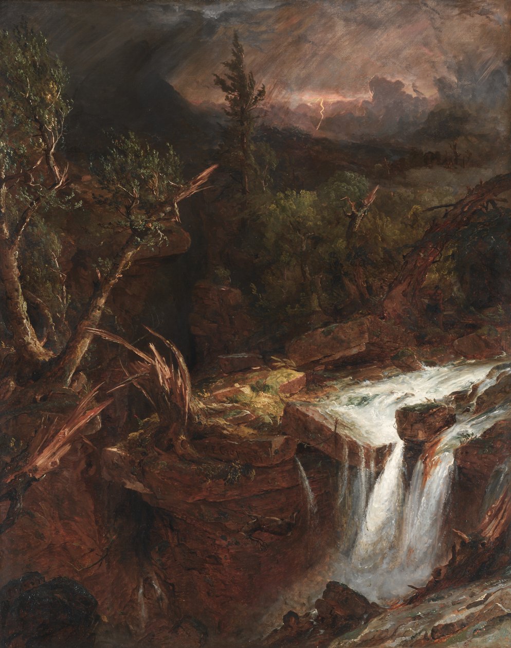 The Clove - En stormscen i Catskill Mountains, 1851. av Jasper Francis Cropsey