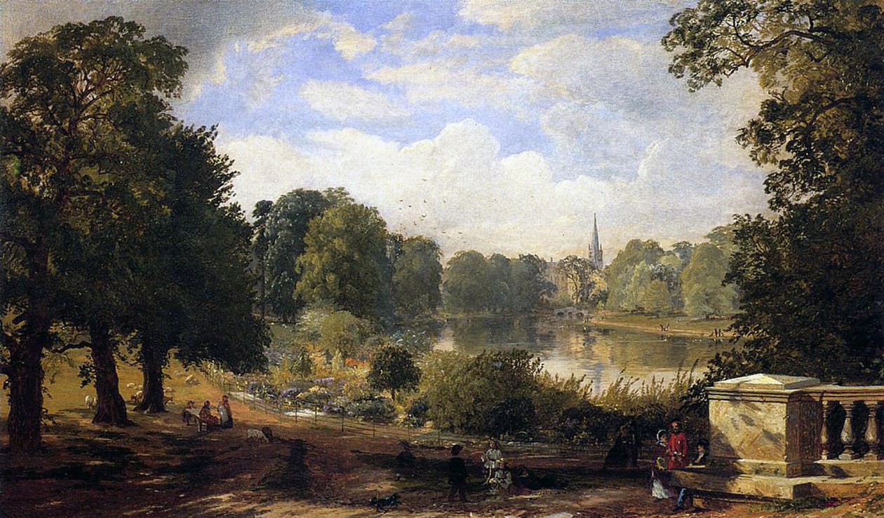 The Serpentine, Hyde Park, London, 1858 av Jasper Francis Cropsey
