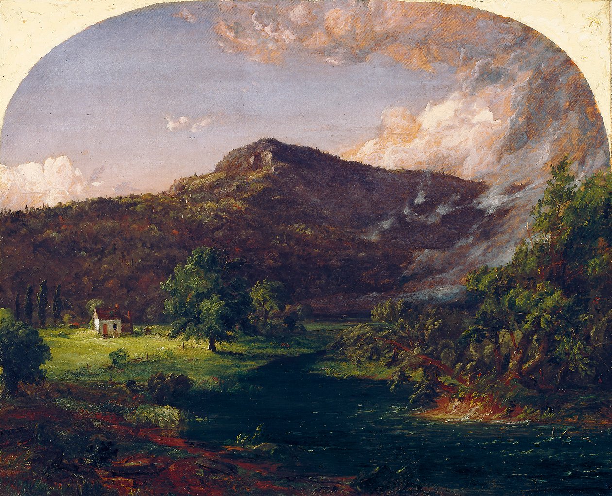 Tourney Mountain, högkvarter i Washington, Rockland County., New York av Jasper Francis Cropsey