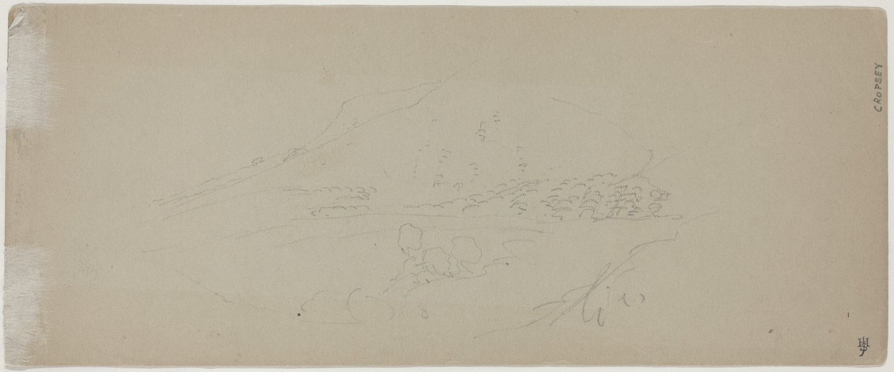 Utsikt över ett berg [verso] av Jasper Francis Cropsey
