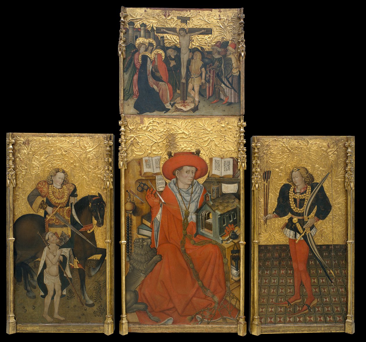 Altartavla av Saint Jerome, Saint Martin och Saint Sebastian av Jaume Ferrer