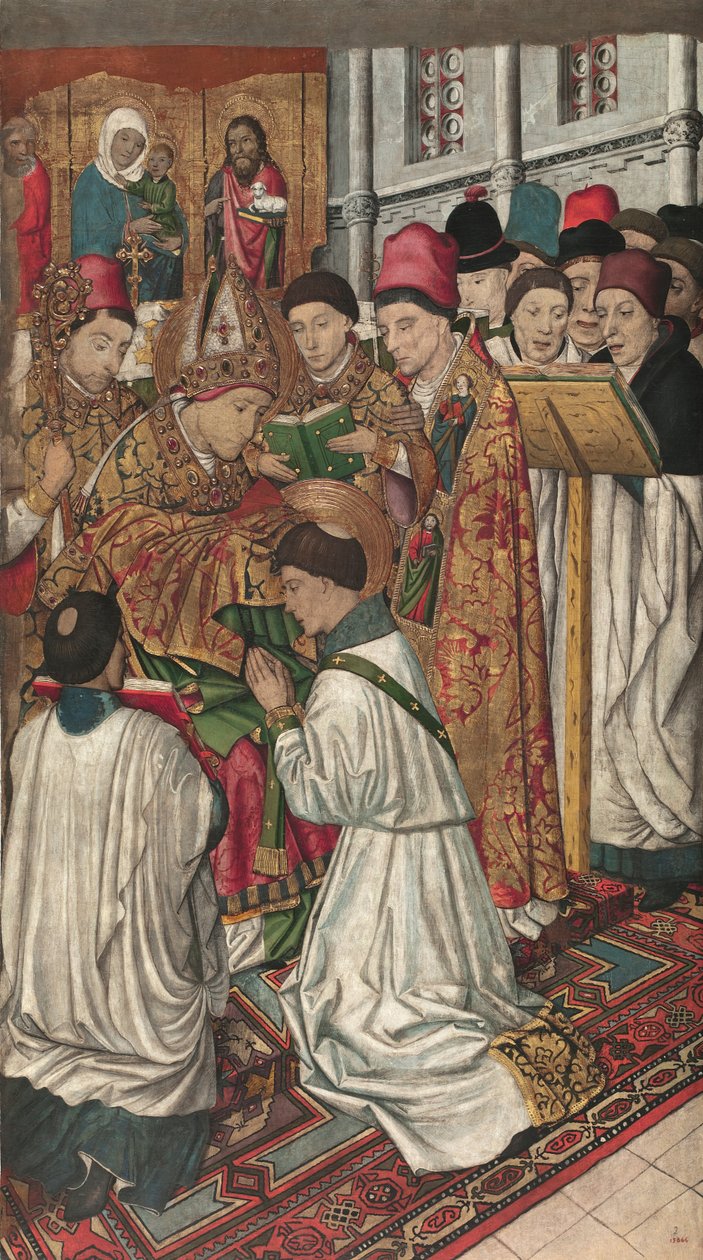 Saint Vincent ordinerad av Saint Valerius av Jaume Huguet