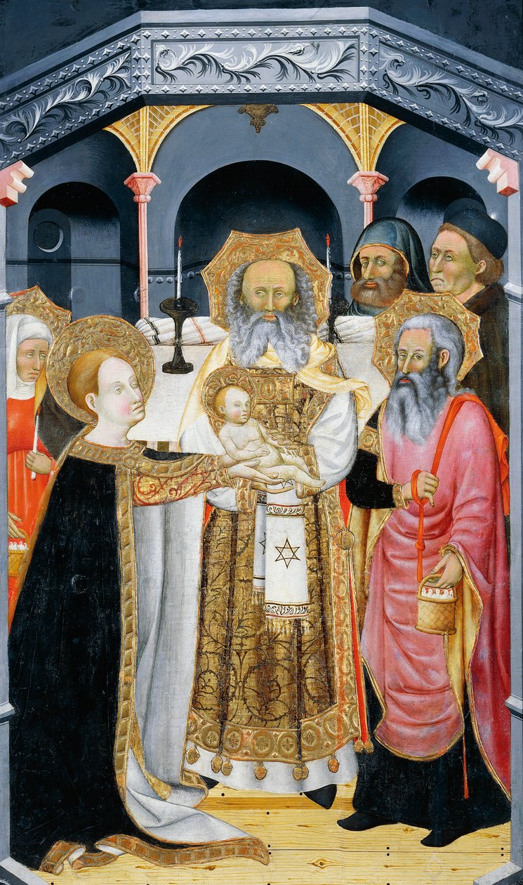 Presentation av Jesus vid templet, altartavla från Verdu av Jaume Ferrer