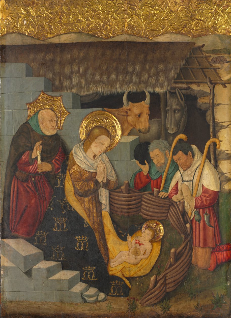 Födelsekyrkan, ca 1457 (olja, tempera och guld på träpanel) av Jaume Ferrer