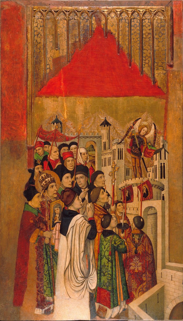 Uppenbarelse av Saint Michael på Chateau Saint Ange av Jaume Huguet