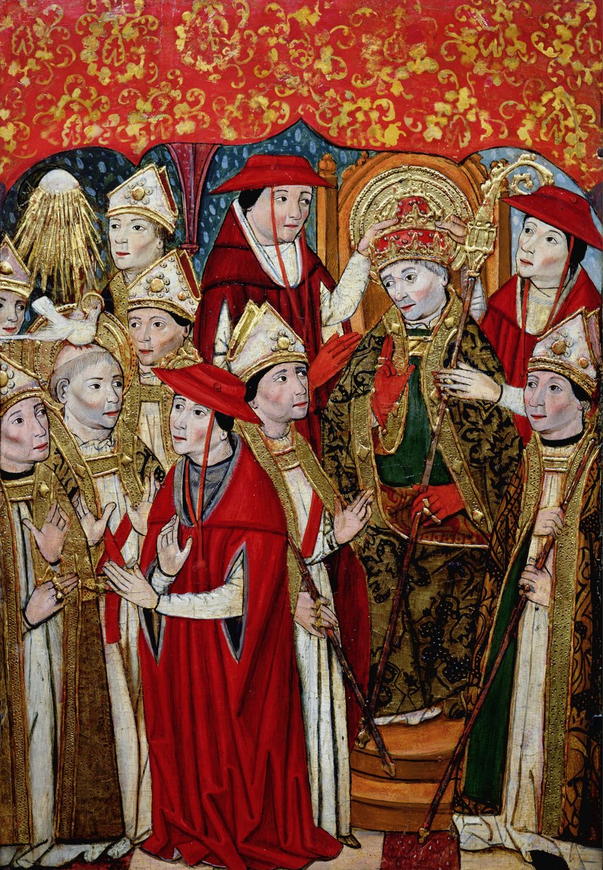 Val av Fabian (d.c.250) till påvedömet av Jaume Huguet