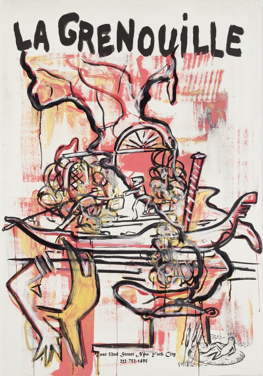 Anti-Social Pasta, 2012 (blandteknik på akvarellpapper monterat på panel med recept på baksidan) av Jay Batlle
