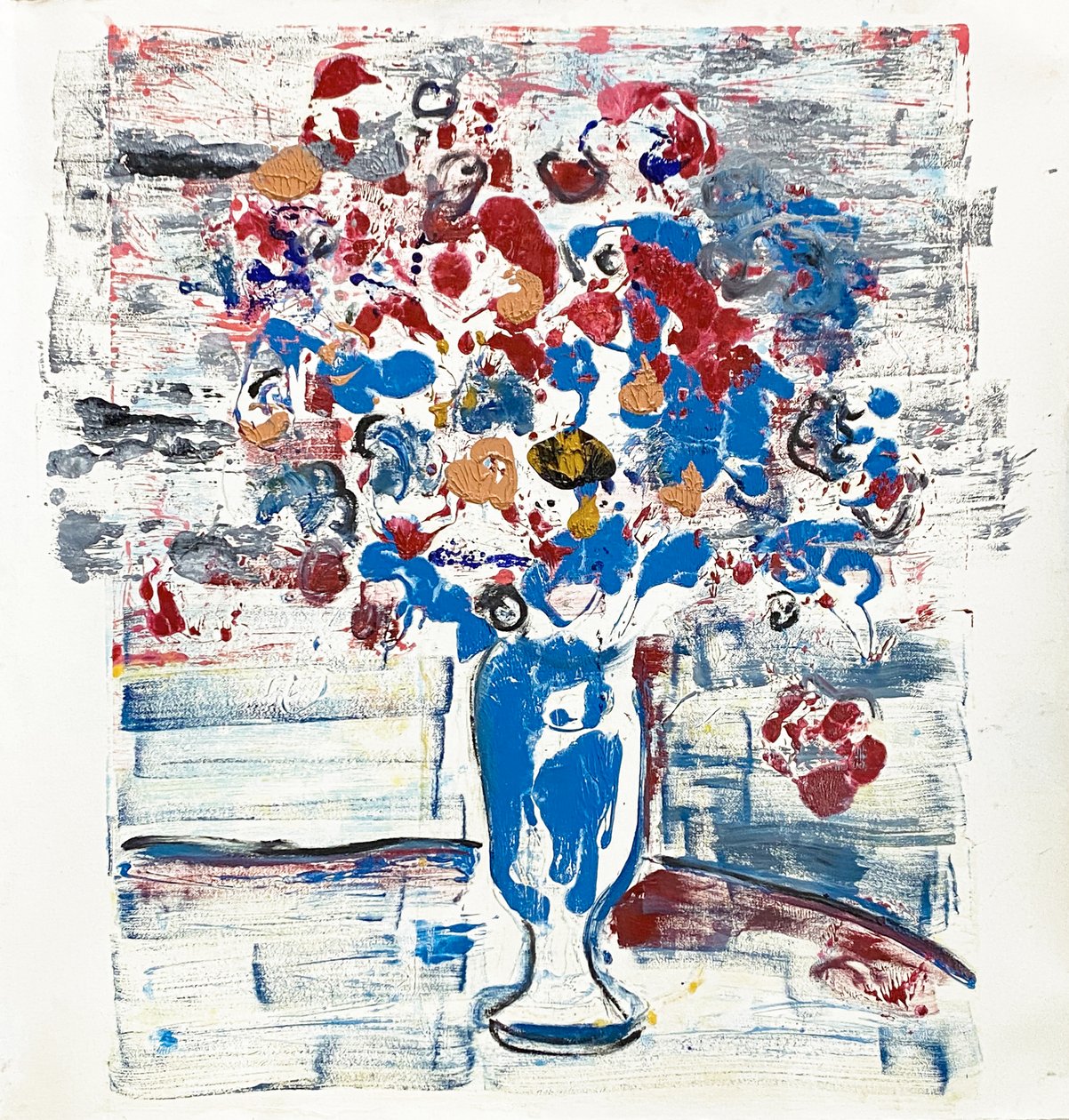 Fleur De Sels No. 34 Serious Walks, 2021 (olja på papper) av Jay Batlle