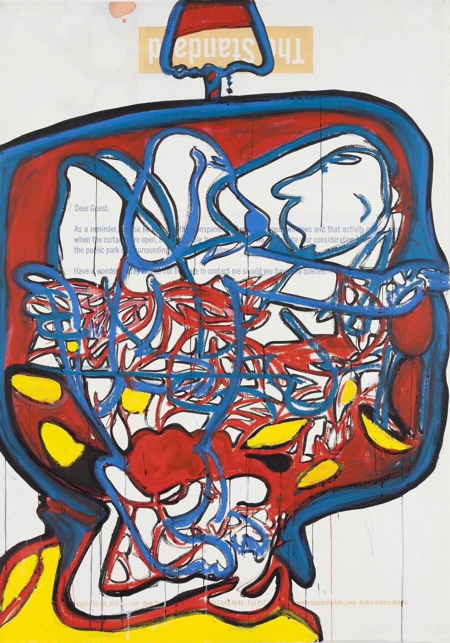 Remote Control, 2012 (blandteknik på akvarellpapper monterat på panel med recept på baksidan) av Jay Batlle