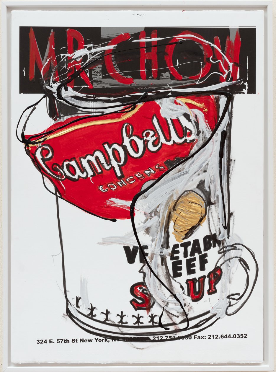Soup Can 4 Chinese, 2019 (husfärg och tusch på duk) av Jay Batlle