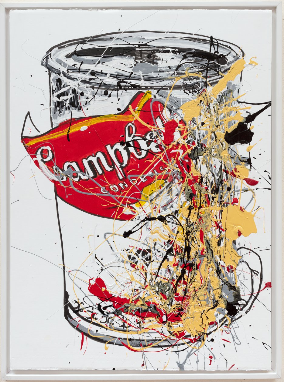 Soup Can 6 Campbells, 2019 (husfärg och tusch på duk) av Jay Batlle