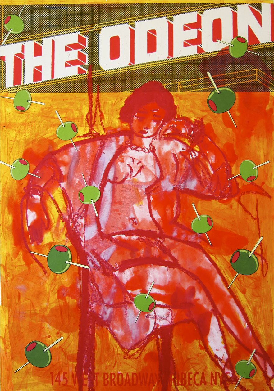 The Odeon, 2012 (blandteknik på akvarellpapper monterat på panel med recept på baksidan) av Jay Batlle