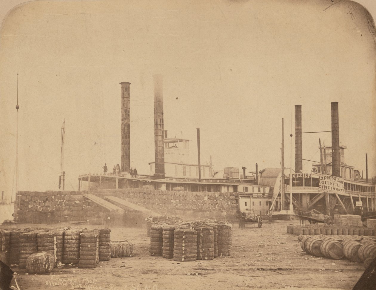 Ångfartyget Magnolia i New Orleans hamn,1858-1861 (foto) av Jay Dearborn Edwards