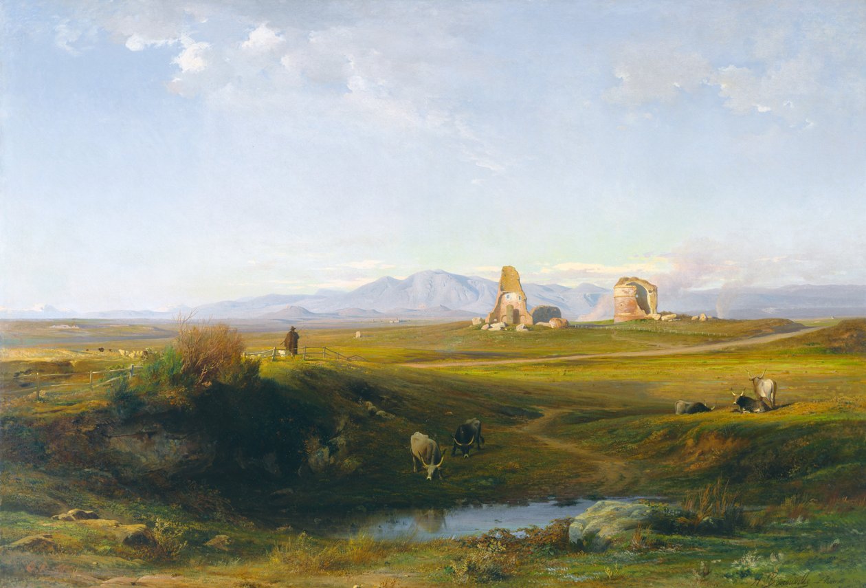 Utsikt över den romerska landsbygden, 1848 av Jean Achille Benouville