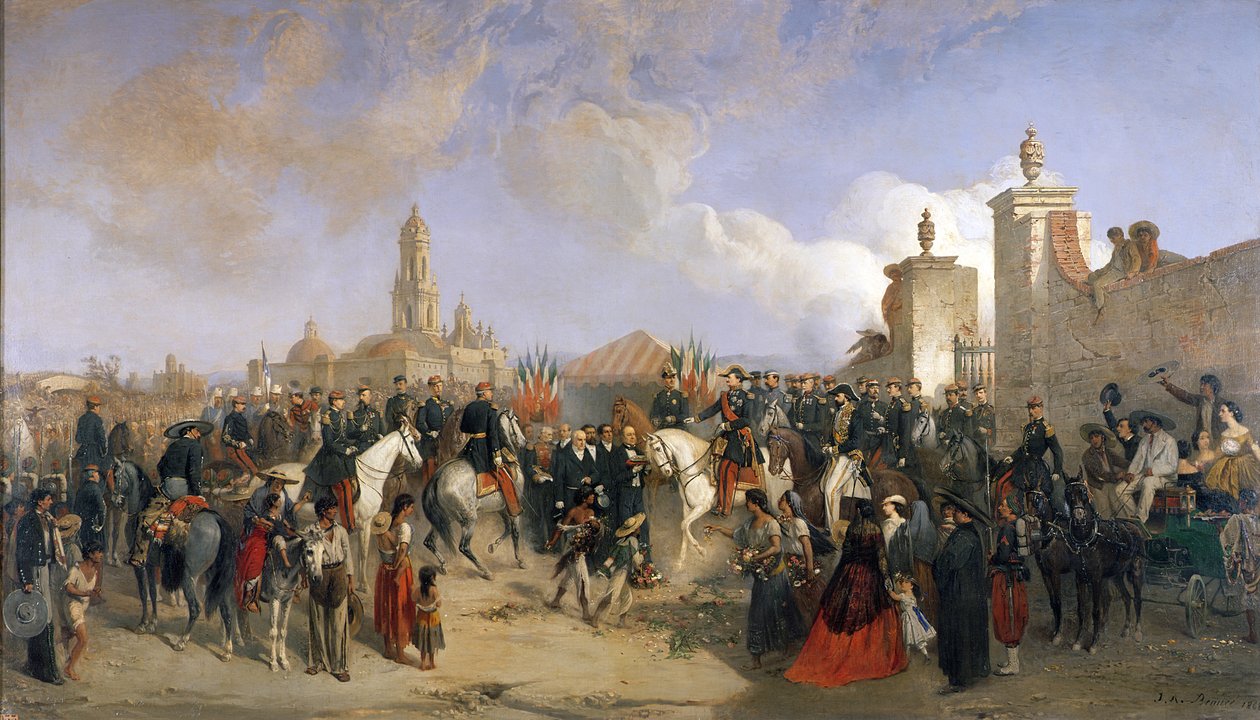 Franska expeditionskårens intåg i Mexico City, 10 juni 1863, 1869 av Jean Adolphe Beauce