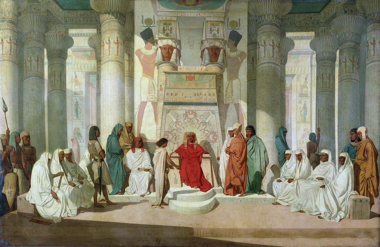 Joseph förklarar faraos drömmar av Jean Adrien Guignet