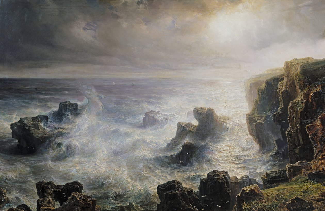 Storm utanför Belle-Iles kust av Jean Antoine Theodore Gudin