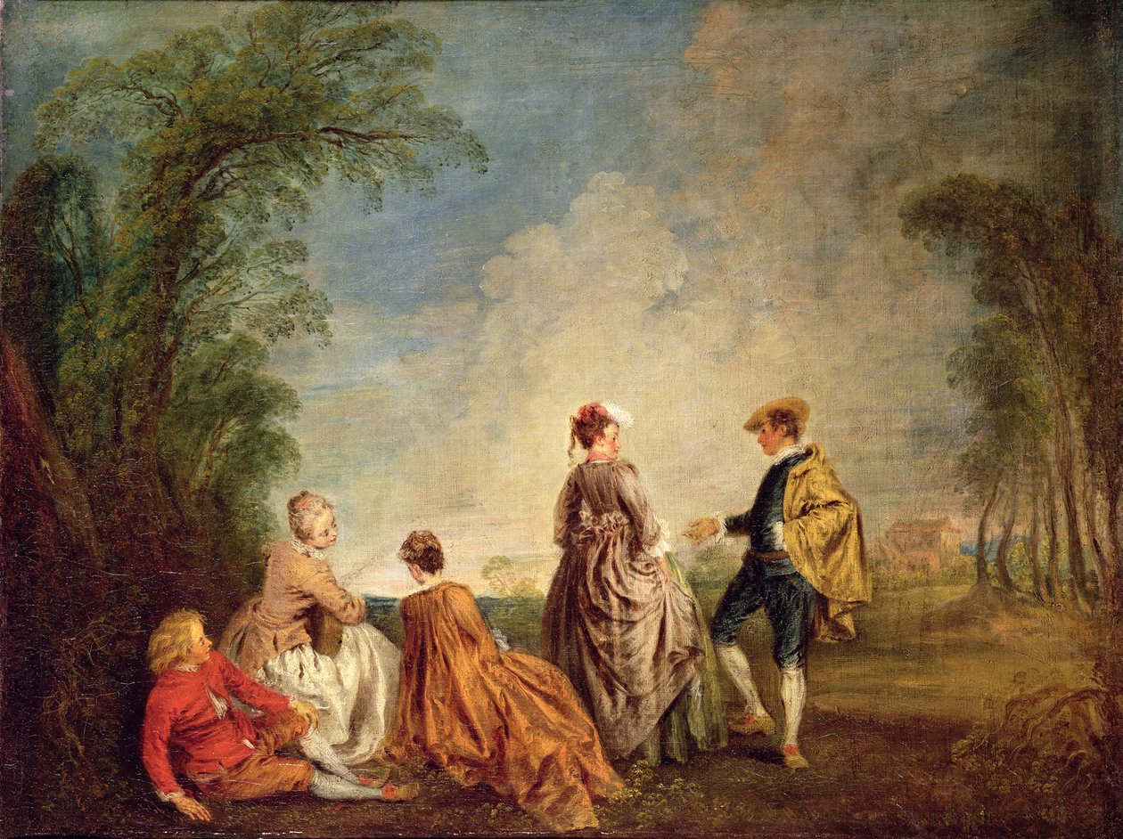 Ett pinsamt förslag, 1715-16 av Jean Antoine Watteau