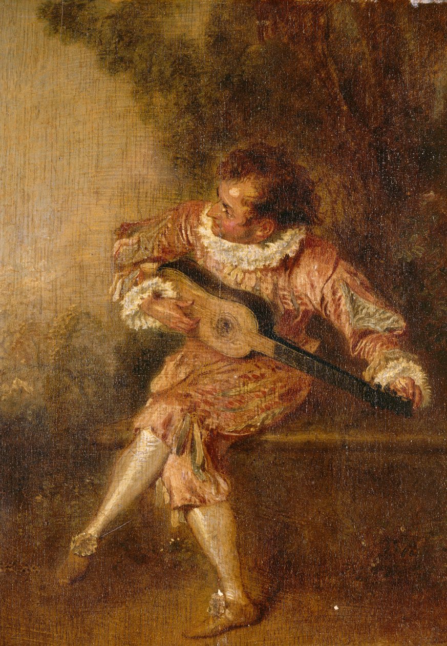 Givaren av serenader (Mezetin) av Jean Antoine Watteau