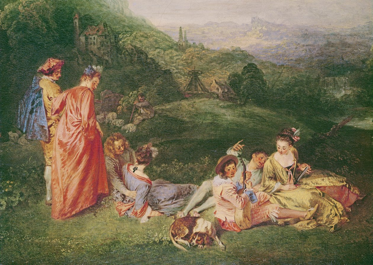 Peaceful Love, ca 1718-19 (se även 181268) av Jean-Antoine Watteau
