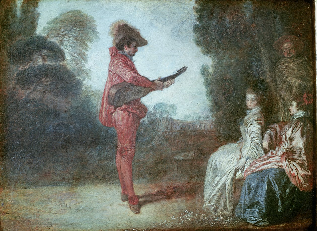 The Enchanter, ca 1712 (olja på koppar) av Jean Antoine Watteau