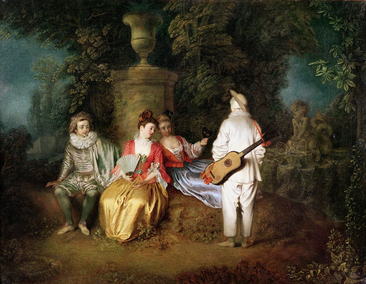 Fyrklövern, ca 1713 av Jean Antoine Watteau