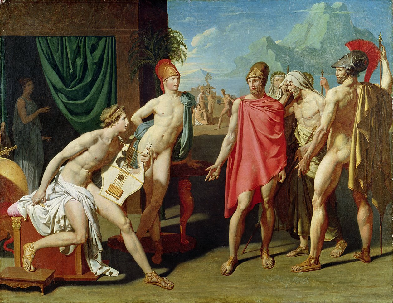 Ambassadörer skickade av Agamemnon för att uppmana Achilles att slåss, 1801 av Jean Auguste Dominique Ingres