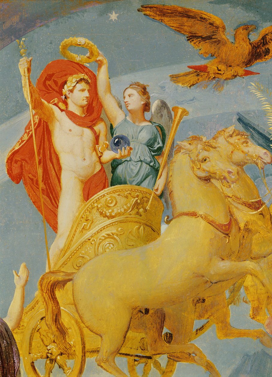 Apotheosis of Napoleon I, detalj av Napoleons vagn, 1853 av Jean Auguste Dominique Ingres