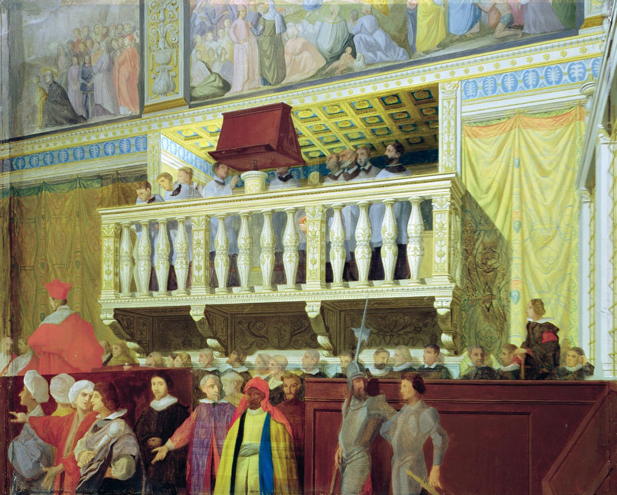 Cantoria i le Sistine Chapel swed av Jean Auguste Dominique Ingres