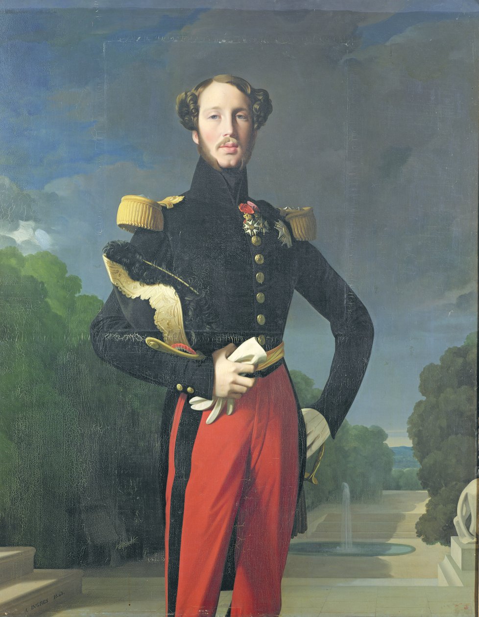 Ferdinand-Philippe (1810-42) hertig av Orleans i parken vid Saint-Cloud, 1843 av Jean Auguste Dominique Ingres