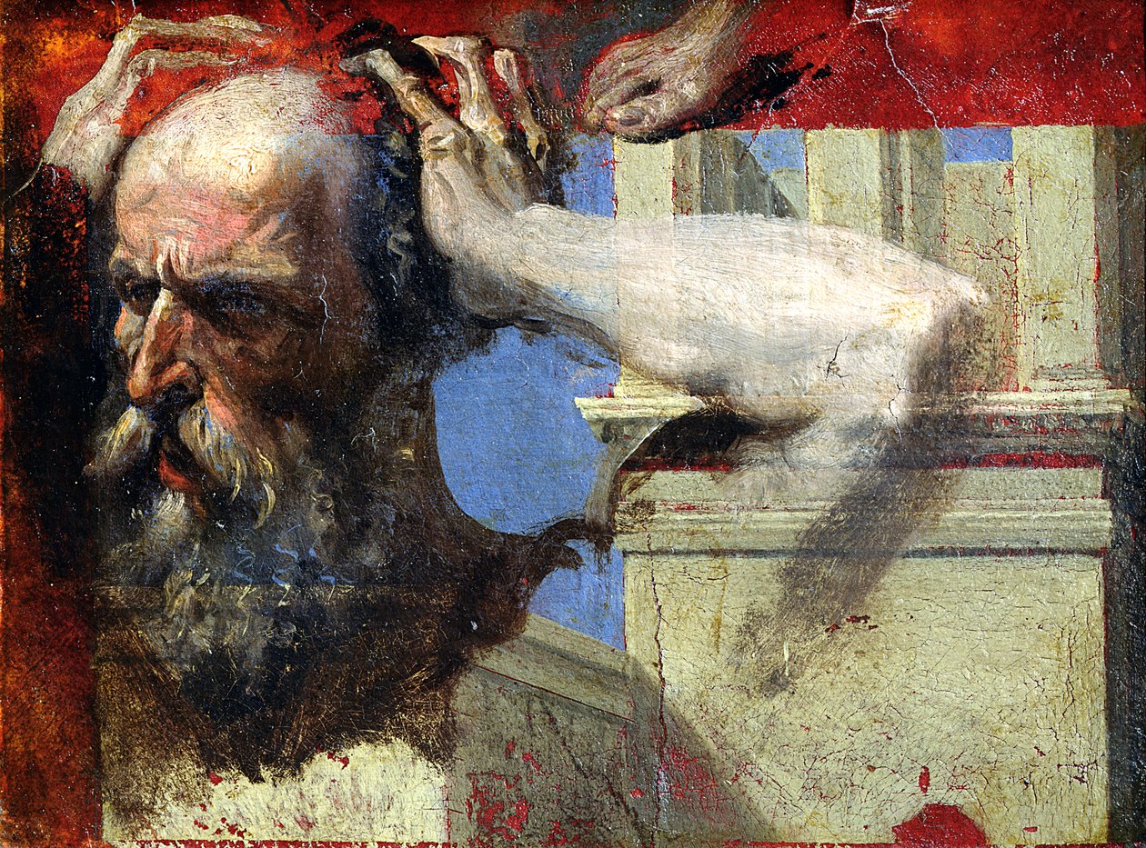 Figurstudie för St. Symphorians martyrskap (se 128688) av Jean Auguste Dominique Ingres