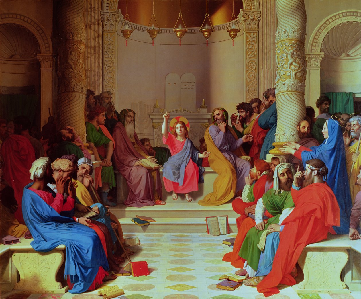 Jesus bland läkarna, 1862 av Jean Auguste Dominique Ingres