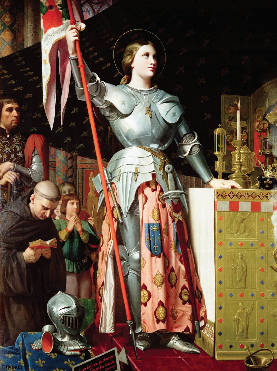 Joan of Arc at the Coronation of Charles VII av Jean Auguste Dominique Ingres