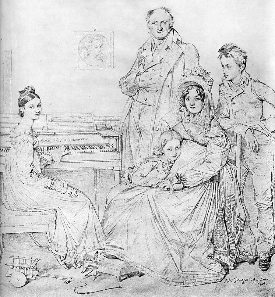 La Famille Stamaty av Jean Auguste Dominique Ingres