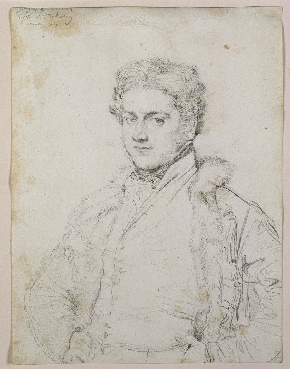Porträtt av Charles Robert Cockerell, 1817 (grafit på papper) av Jean Auguste Dominique Ingres