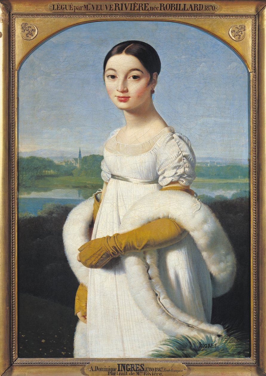 Porträtt av mademoiselle Caroline Riviere (1793-1803) 1805 av Jean Auguste Dominique Ingres