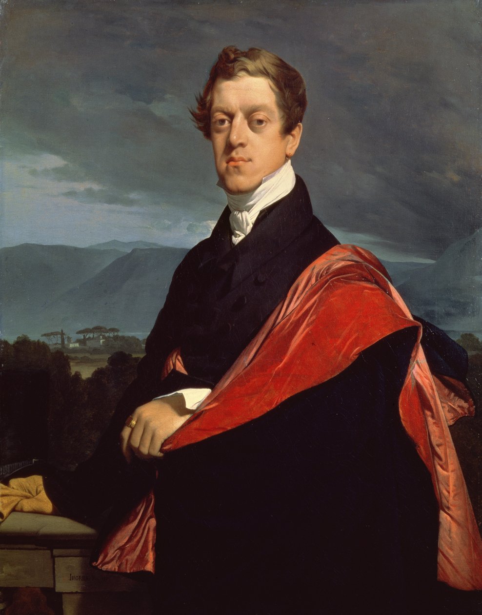 Porträtt av Nikolai Dmitrievich (1792-1849) greve Guriev, 1821 av Jean Auguste Dominique Ingres