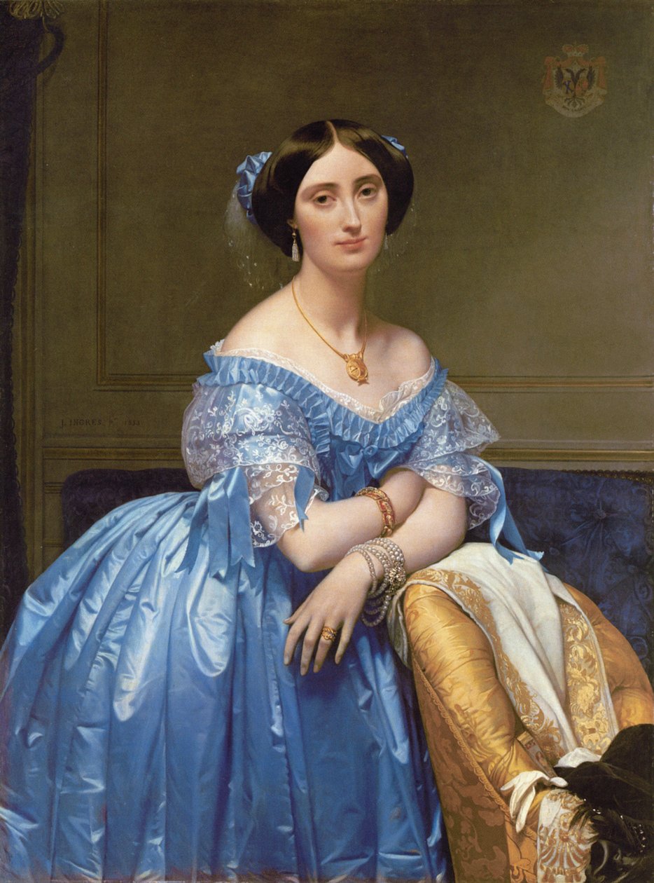 Porträtt av prinsessan de Broglie, 1853 av Jean Auguste Dominique Ingres