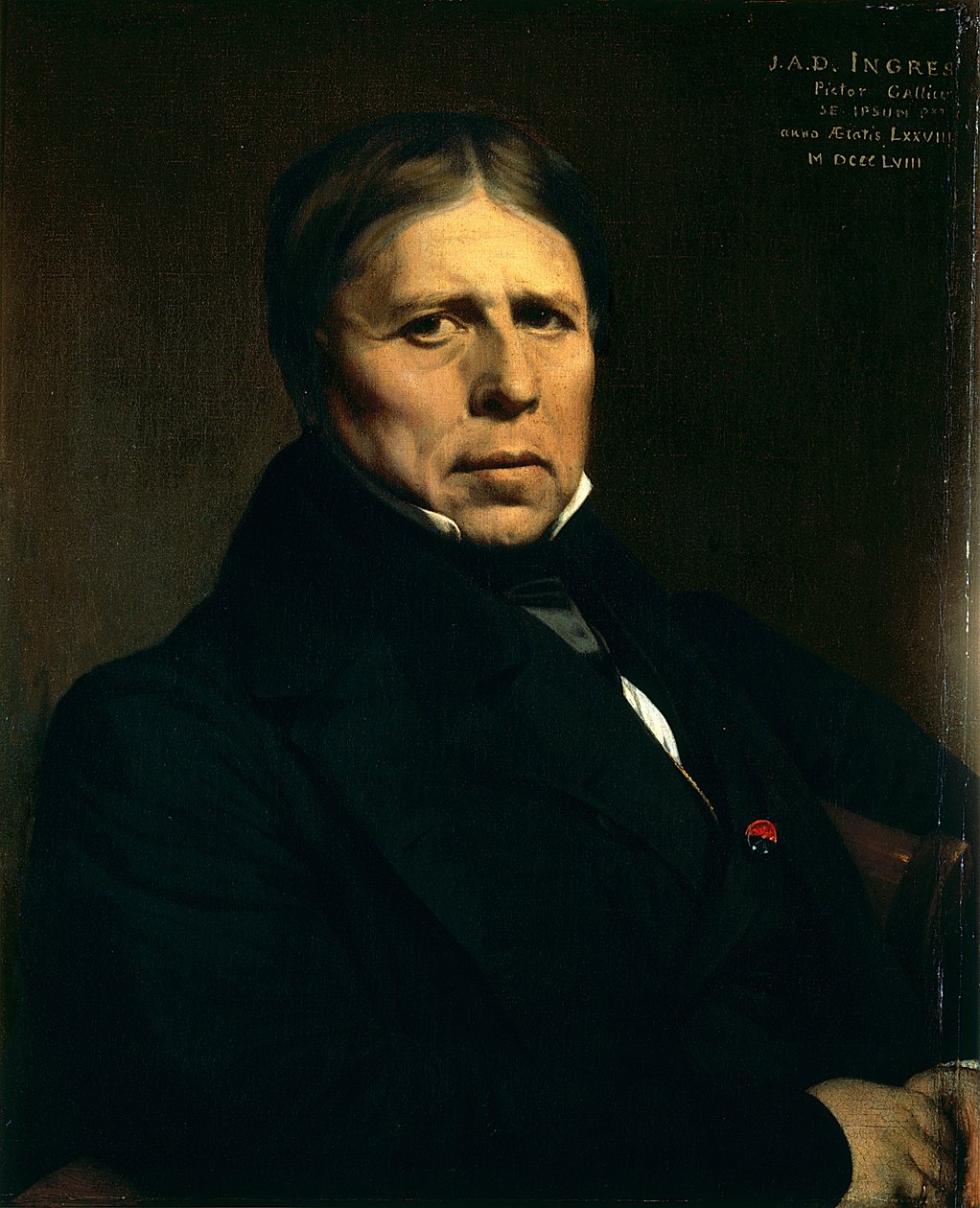 Självporträtt av Jean Auguste Dominique Ingres